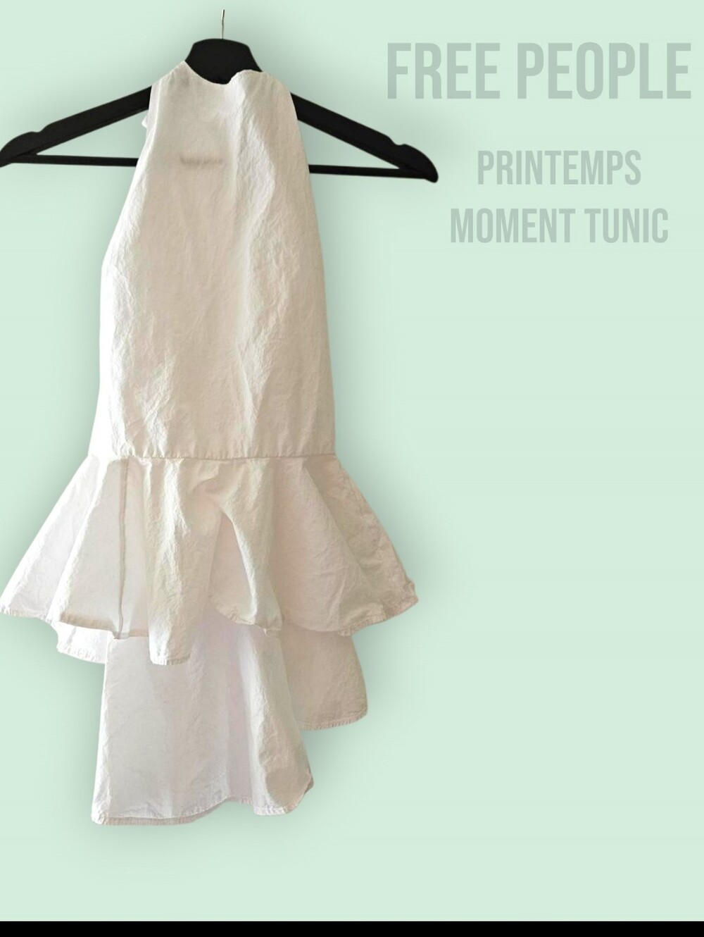 FP White Halter Tunic Blouse